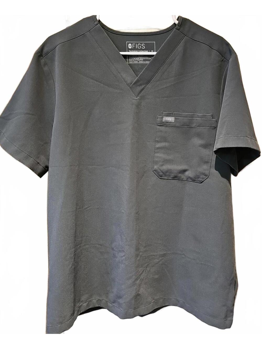 Figs Technical Collection Scrub Shirt Top Size M Leon Sage/MossPocket Po#5633